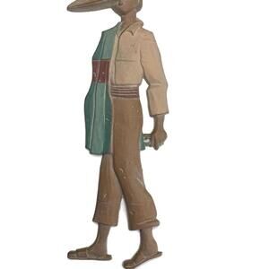 Vintage DD Bobo Mexican Man Burro Metal Wall Art